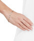 ფოტო #2 პროდუქტის Polished Heart & Oval Link Chain Bracelet in 10k Two-Tone Gold