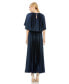 ფოტო #5 პროდუქტის Women's Pleated Caplet T-Length Gown Dress