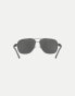 Фото #2 товара Ralph Lauren Pilot sunglasses with silver mirrored lens in semi-shiny dark gunmetal