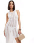 Фото #3 товара Style Cheat sleeveless crochet maxi dress in white