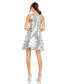 Women's Sleeveless Disc Sequin Trapeze Mini Dress