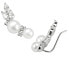 Longitudinal silver earrings with real pearls and crystals JL0300