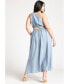 Фото #3 товара Plus Size Ring Waist Detail Cover-Up Midi Dress