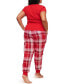 Фото #2 товара Caileigh Women's Plus-Size Pajama T-shirt & Jogger Set