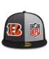 Фото #4 товара Men's Gray, Black Cincinnati Bengals 2023 Sideline 59FIFTY Fitted Hat