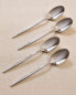 Spoon with thin handle (pack of 4) Серый, 4 x 21.1 x 0.4 cm - фото #1