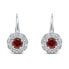 Dazzling silver dangling earrings with zircons EA333WR