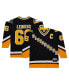 Фото #1 товара Mitchell Ness Men's Mario Lemieux Black Pittsburgh Penguins 1992/93 Blue Line Player Jersey