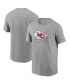 Фото #3 товара Men's Heathered Gray Kansas City Chiefs Primary Logo T-shirt
