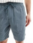 Abercrombie & Fitch 8inch supply pocket court shorts in blue grey