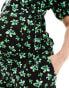 Mamalicious Maternity relaxed under the bump trouser co-ord in palm flower print