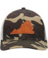 ფოტო #3 პროდუქტის Men's Camo Virginia Icon Woodland State Patch Trucker Snapback Hat