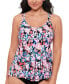 Фото #1 товара Women's Blushing Pleated Tankini Top, Created for Macy's