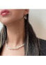 Фото #3 товара 18K Gold Plated Freshwater Pearls with Moonstone - Jennifer Necklace 17" For Women