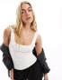 ASOS DESIGN vest with scoop front and back in white