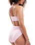 Фото #3 товара In The Style exclusive cami contrast corsage detail bikini top co-ord in baby pink