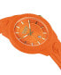 ფოტო #3 პროდუქტის Men's 3 Hand Date Quartz Tokyo Orange Silicone Watch, 43mm