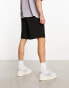 ASOS DESIGN relaxed skater chino shorts in longer length in black Черный, W28 - фото #2