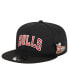 Фото #1 товара Men's Black Chicago Bulls Post-Up Pin Mesh 9FIFTY Snapback Hat
