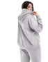 Kaiia Plus oversized logo hoodie co-ord in light grey