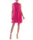 ფოტო #1 პროდუქტის Women's Mock-Neck Sleeveless A-Line Dress