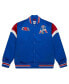 Фото #4 товара Men's Royal Distressed New England Patriots Big and Tall Satin Full-Snap Jacket