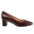 Фото #1 товара Trotters Kiki T1957-627 Womens Burgundy Narrow Leather Pumps Heels Shoes