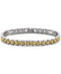 Men's Two-Tone Watch Link Chain Bracelet in Stainless Steel & Gold-Tone Ion-Plate