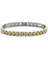 ფოტო #1 პროდუქტის Men's Two-Tone Watch Link Chain Bracelet in Stainless Steel & Gold-Tone Ion-Plate