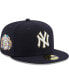 Фото #2 товара Men's Navy New York Yankees 100th Anniversary Spring Training Botanical 59FIFTY Fitted Hat