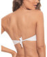 Фото #2 товара Women's Lace Overlay Ring Padded Bandeau Bikini Top
