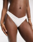Фото #2 товара Hollister ribbed v-front high leg co-ord bikini bottom in white