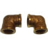 GOLDENSHIP Brass Female/Female Pipe Elbow