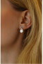 Original silver earrings with real white pearl JST16959E