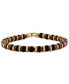 Фото #2 товара Браслет Esquire Men's Jewelry Tiger Eye Bead Red Gold-Plated