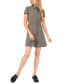 ფოტო #3 პროდუქტის Women's Tab-Waist Fit & Flare Shirtdress