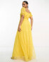 Фото #6 товара Anaya tulle maxi dress with sweetheart neckline in yellow
