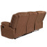 Фото #4 товара Harmony Series Chocolate Brown Microfiber Sofa With Two Built-In Recliners