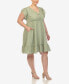 Фото #4 товара Plus Size Ruffle Sleeve Knee-Length Dress