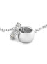 Фото #2 товара Rhodium Pave + Polished Ring Pendant Necklace