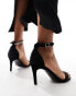 Фото #4 товара New Look velvet embellished strap stiletto in black