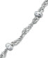 Фото #3 товара Sterling Silver Bracelet, 7-1/4" Singapore Small Beaded Chain