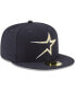 Фото #3 товара Men's Navy Houston Astros Cooperstown Collection Wool 59FIFTY Fitted Hat
