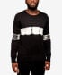 Фото #1 товара Men's Horizontal Tie Dye Crew Neck Sweater