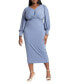 ფოტო #1 პროდუქტის Plus Size Cross Front Midi Dress