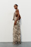 Фото #6 товара Платье из полупрозрачной ткани с принтом с горловиной халтер ZARA