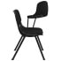 Фото #4 товара Black Padded Ergonomic Shell Chair With Left Handed Flip-Up Tablet Arm