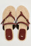 Фото #8 товара Кожаные сандалии с пряжкой ZARA