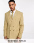 Фото #1 товара ASOS DESIGN skinny wool mix blazer in stone herringbone