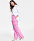 Фото #3 товара Women's High-Rise Cargo Pants, Created for Macy's